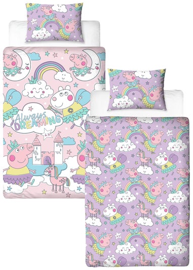 Peppa Bedtime Lilac Duvet Cover