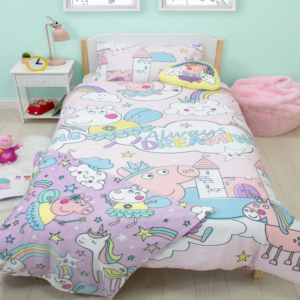 Peppa Bedtime Lilac Duvet Cover