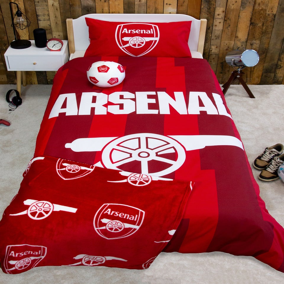 Arsenal Lightning Red Panel Duvet Cover