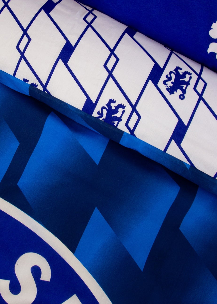 Chelsea Blue Geometric Panel Duvet Cover