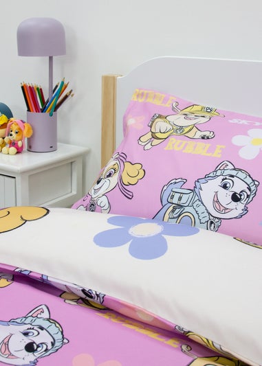 Paw Patrol Pink Brushed Rotary Duvet Cover