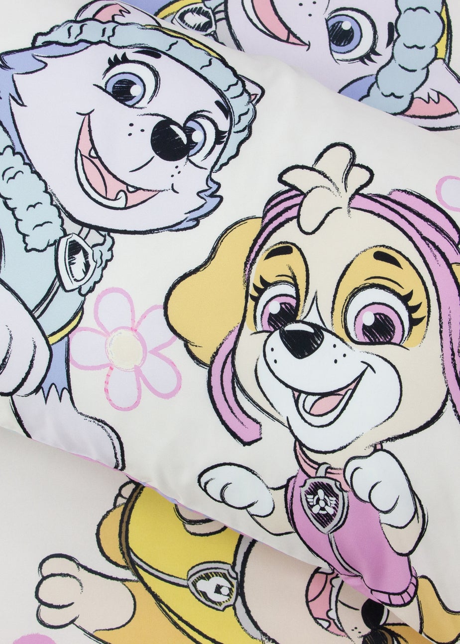 Paw Patrol Pink Brushed Rotary Duvet Cover