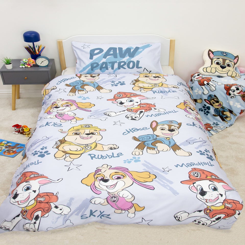 Paw Patrol Grey Sketchy Rotary Duvet Cover