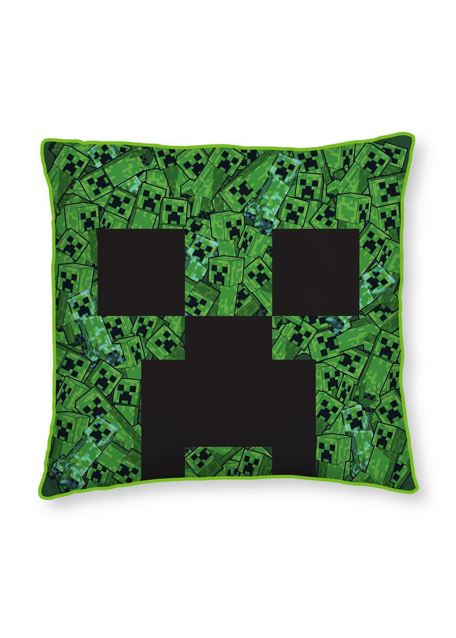 Minecraft Cubed Green Square Cushion