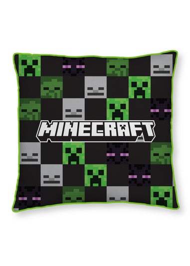 Minecraft Cubed Green Square Cushion