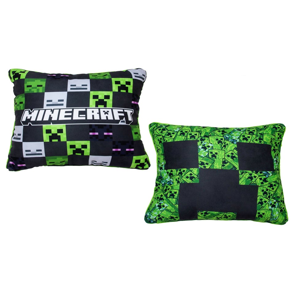 Minecraft Cubed Green Square Cushion