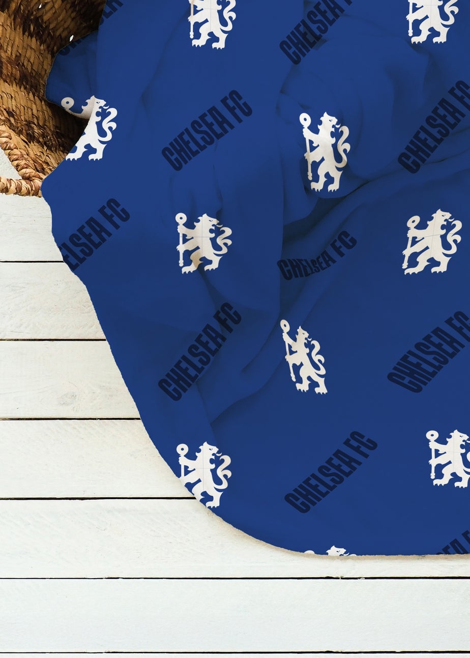 Chelsea FC Blue Geometric Fleece Blanket
