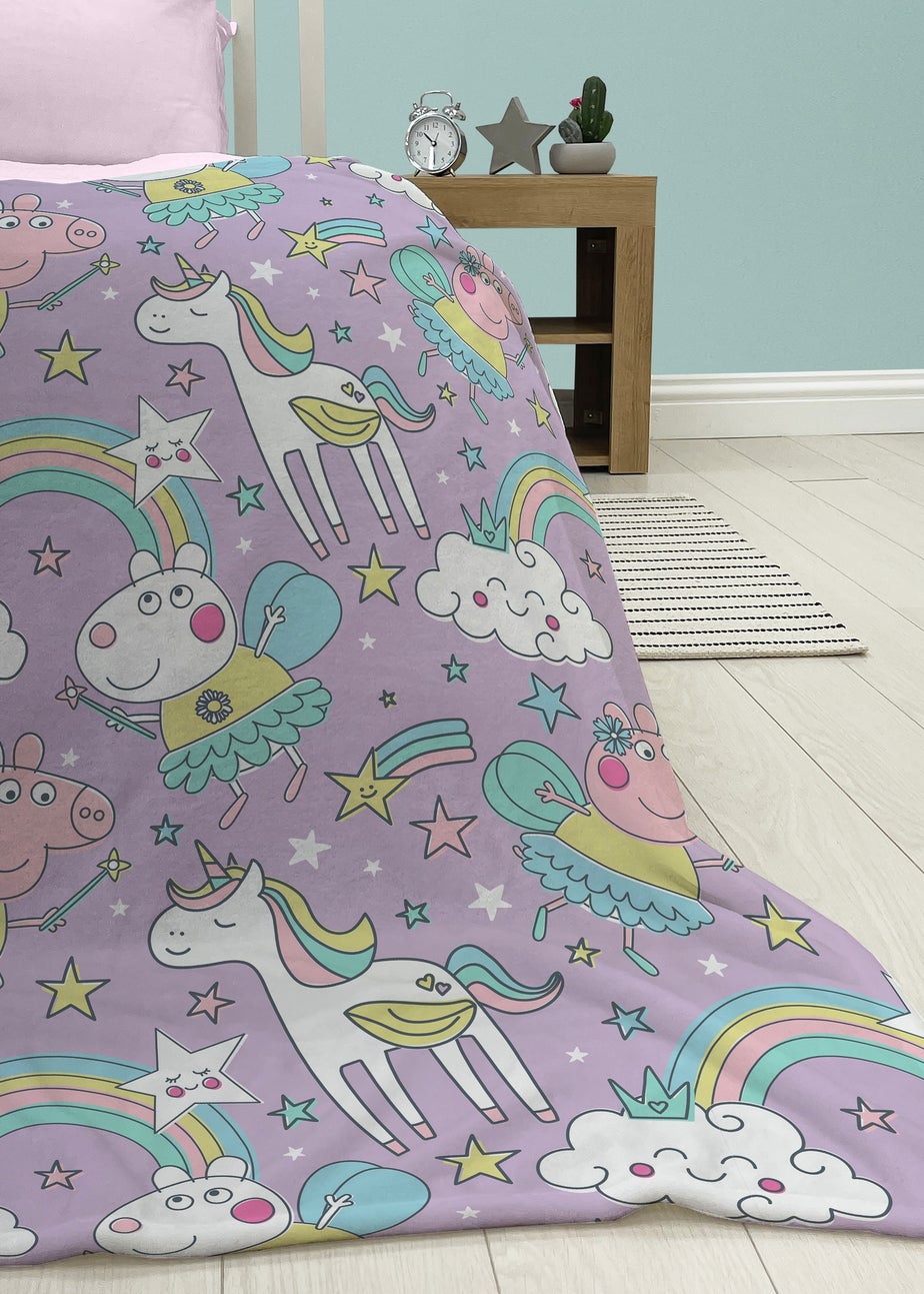 Peppa Pig Purple Bedtime Fleece Blanket