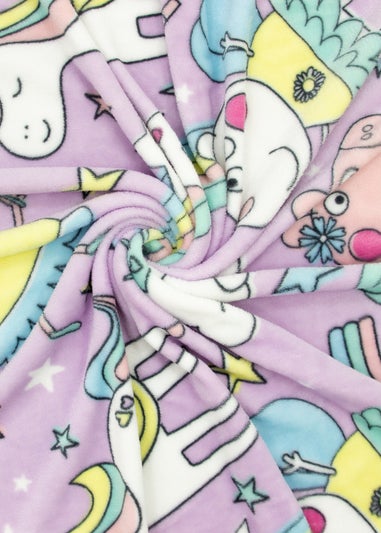 Peppa Pig Purple Bedtime Fleece Blanket