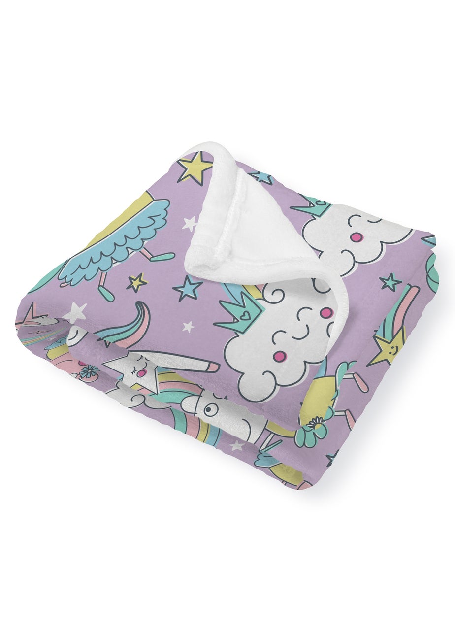 Peppa Pig Purple Bedtime Fleece Blanket