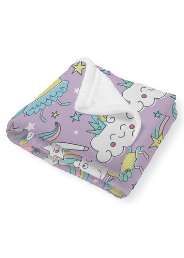 Peppa Pig Purple Bedtime Fleece Blanket