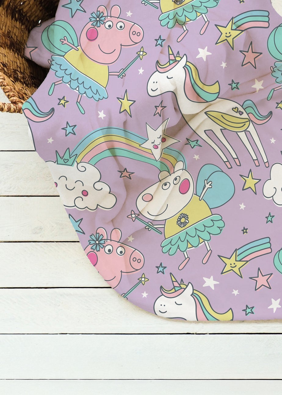 Peppa Pig Purple Bedtime Fleece Blanket
