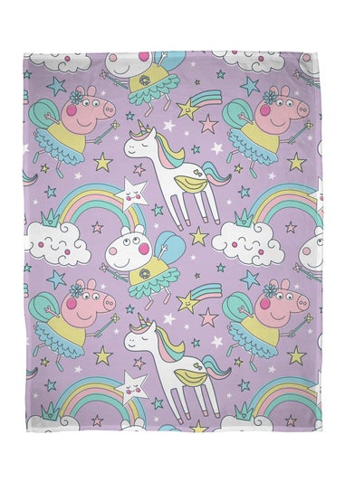 Peppa Pig Purple Bedtime Fleece Blanket