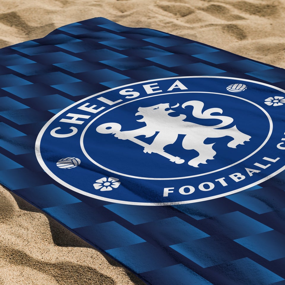 Chelsea FC Blue Geometric Bath Towel
