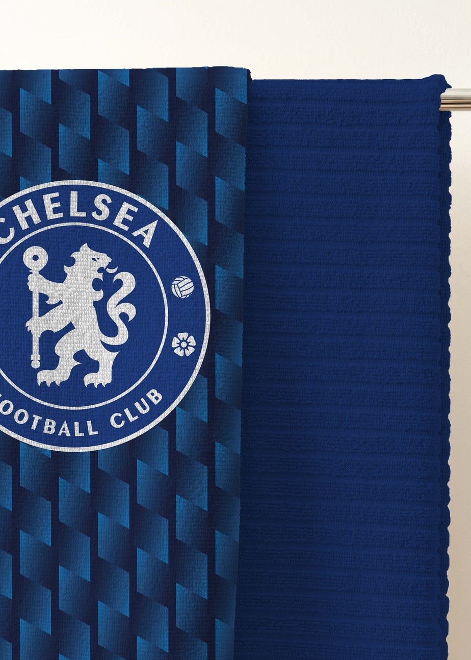Chelsea FC Blue Geometric Bath Towel