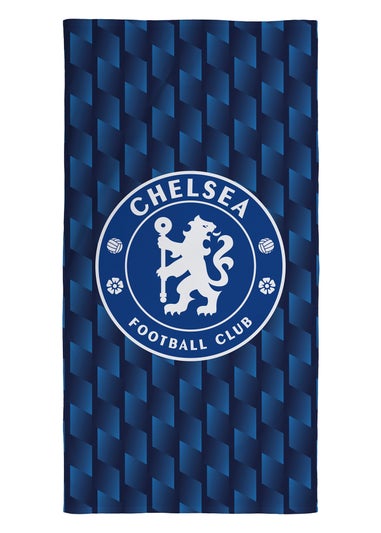 Chelsea FC Blue Geometric Bath Towel