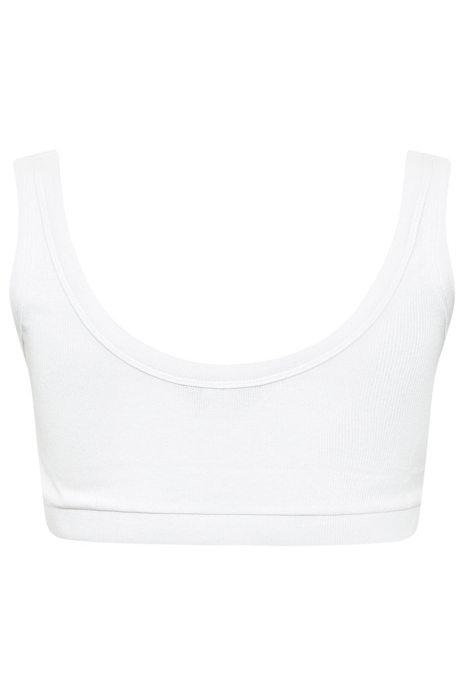 Yours Curve 2 Pack Black & White Ribbed Crop Tops