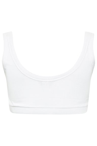 Yours Curve 2 Pack Black & White Ribbed Crop Tops