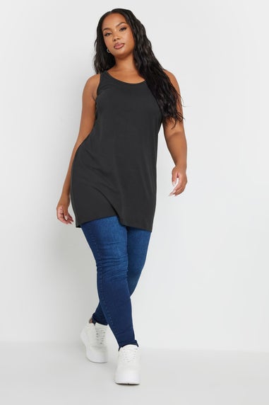 Yours Curve 2 Pack Black Longline Vest Tops