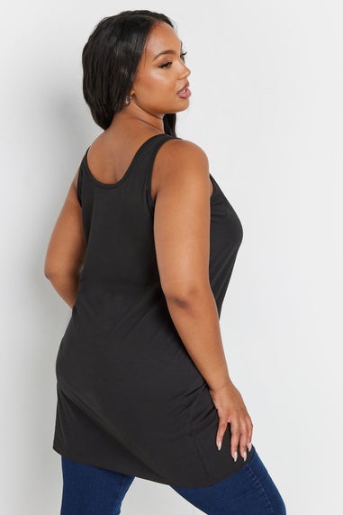 Yours Curve 2 Pack Black Longline Vest Tops