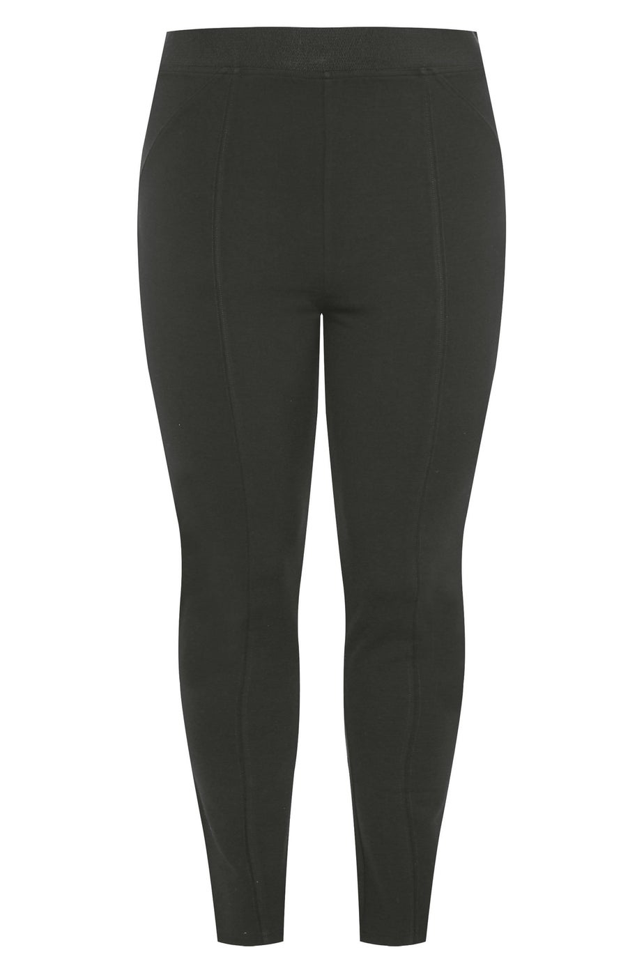 Yours Curve Black Ponte Premium Stretch Trousers