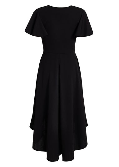 Quiz Black Dip Hem Midi Dress