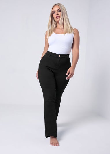 Yours Curve Black Bootcut Stretch ISLA Jeans