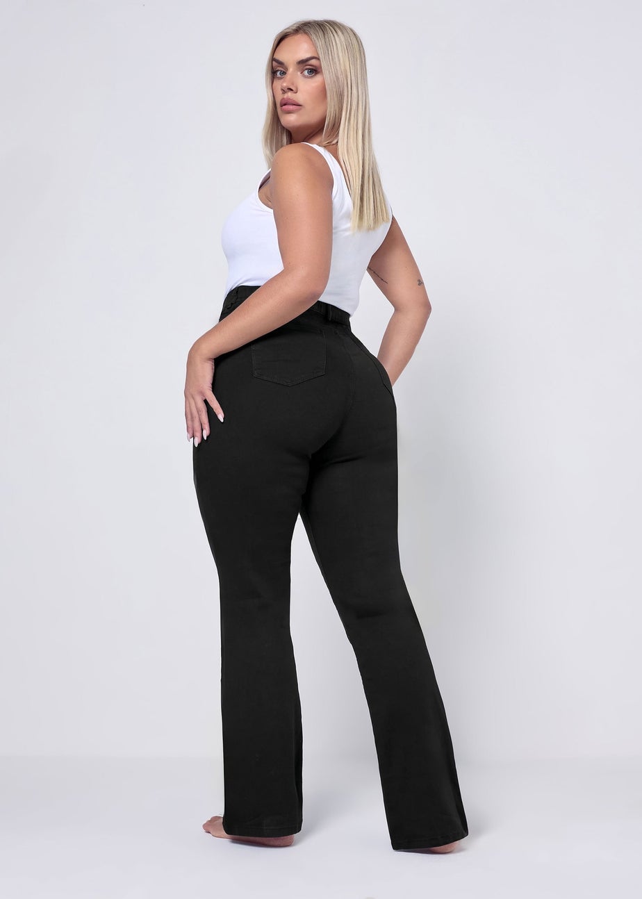 Yours Curve Black Bootcut Stretch ISLA Jeans