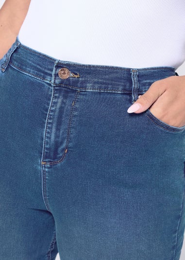 Yours Curve Mid Blue Bootcut Stretch Isla Jeans