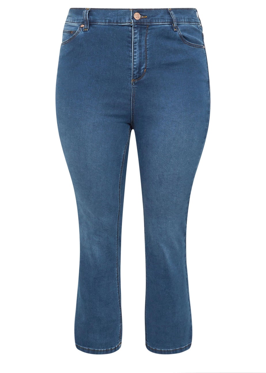 Yours Curve Mid Blue Bootcut Stretch Isla Jeans