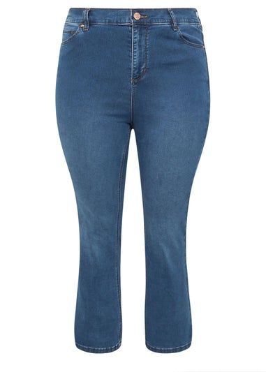 Yours Curve Mid Blue Bootcut Stretch Isla Jeans