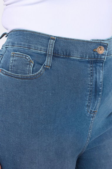 Yours Curve Mid Blue Skinny Stretch Ava Jeans