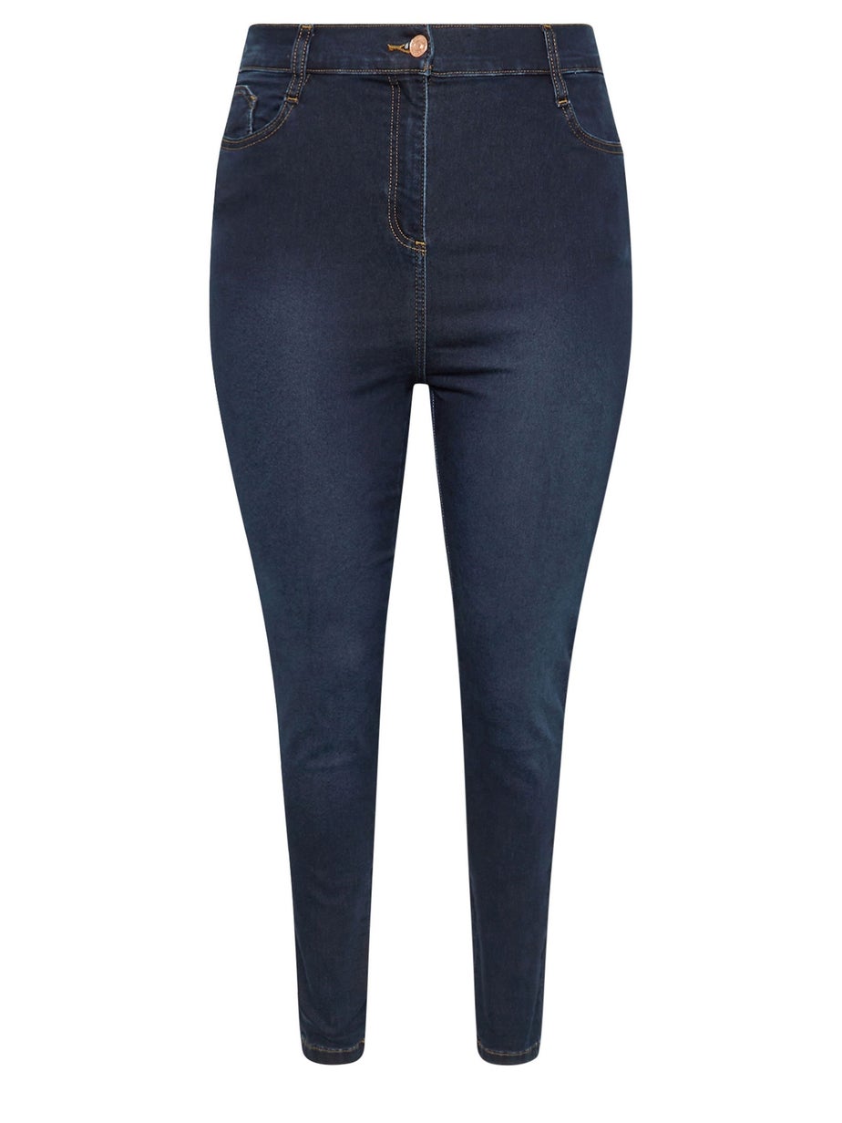 Yours Curve Dark Indigo Blue Skinny Stretch Ava Jeans