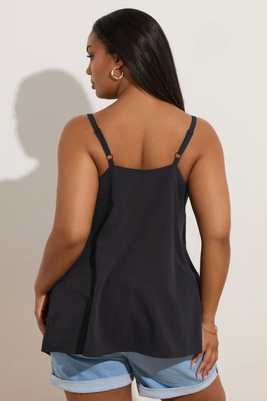 Yours Curve Black Cami Vest Top