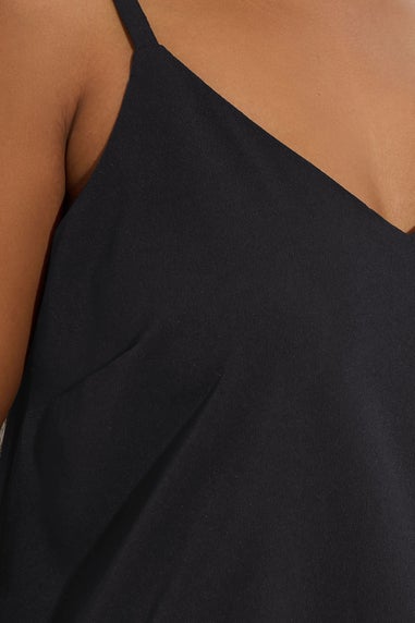 Yours Curve Black Cami Vest Top
