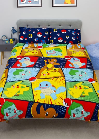 Pokemon Multicolour Retro Duvet Cover