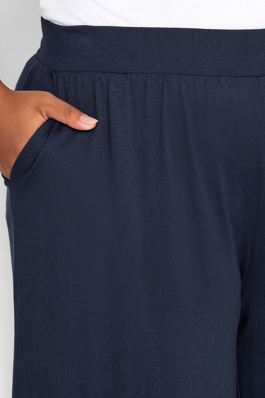 Yours Curve Navy Blue Culottes