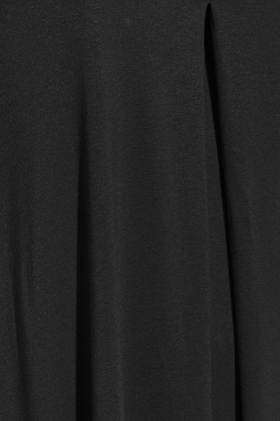 Yours Curve Black Pleat Angel Sleeve Swing Top