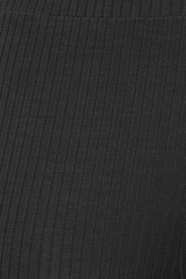 Yours Curve Black Ribbed Leggings