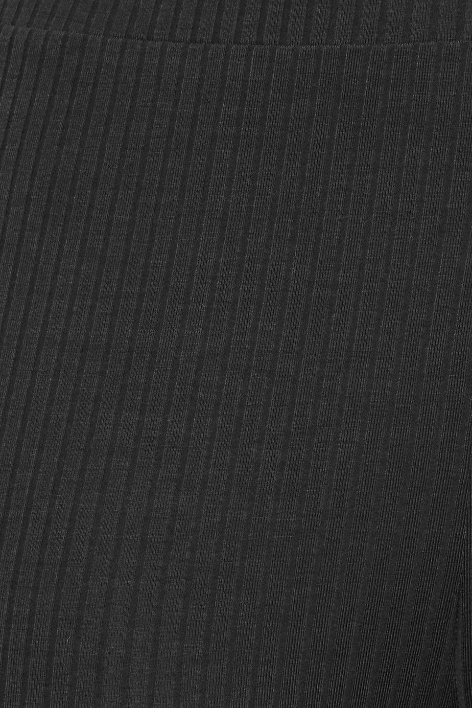 Yours Curve Black Ribbed Leggings