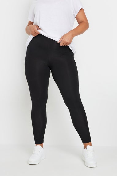 Yours 2 Pack Curve Black Soft Touch Viscose Stretch Leggings