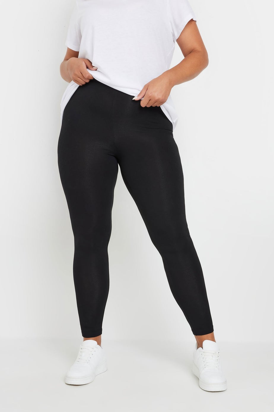 Yours 2 Pack Curve Black Soft Touch Viscose Stretch Leggings