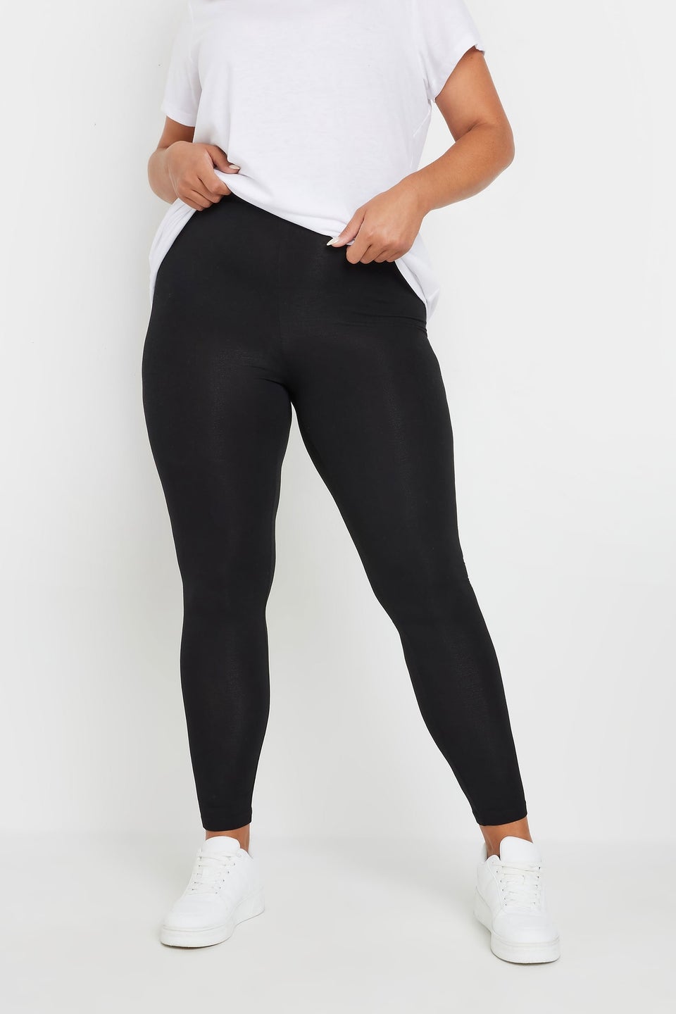 Yours 2 Pack Curve Black Soft Touch Viscose Stretch Leggings