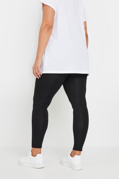 Yours 2 Pack Curve Black Soft Touch Viscose Stretch Leggings