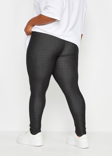 Yours Curve Black Jersey Stretch Jegging