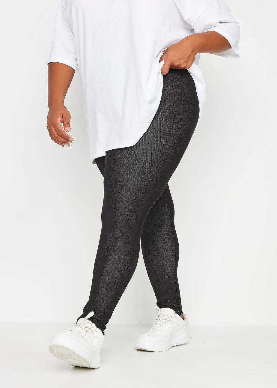 Yours Curve Black Jersey Stretch Jegging