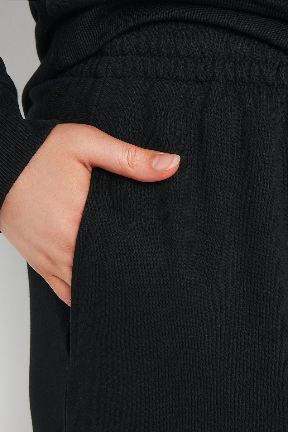 Yours Curve Black Cuffed Joggers