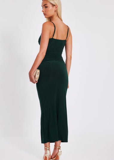 Quiz Green Knot Detail Midi Dress