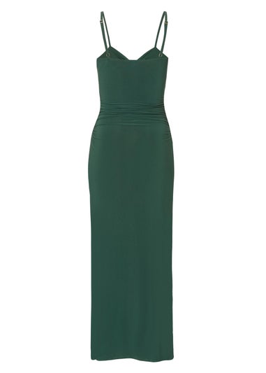 Quiz Green Knot Detail Midi Dress