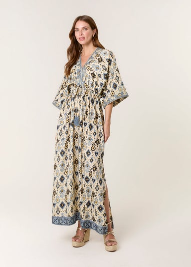 Blue Vanilla Multi Embellished Kimono Dress